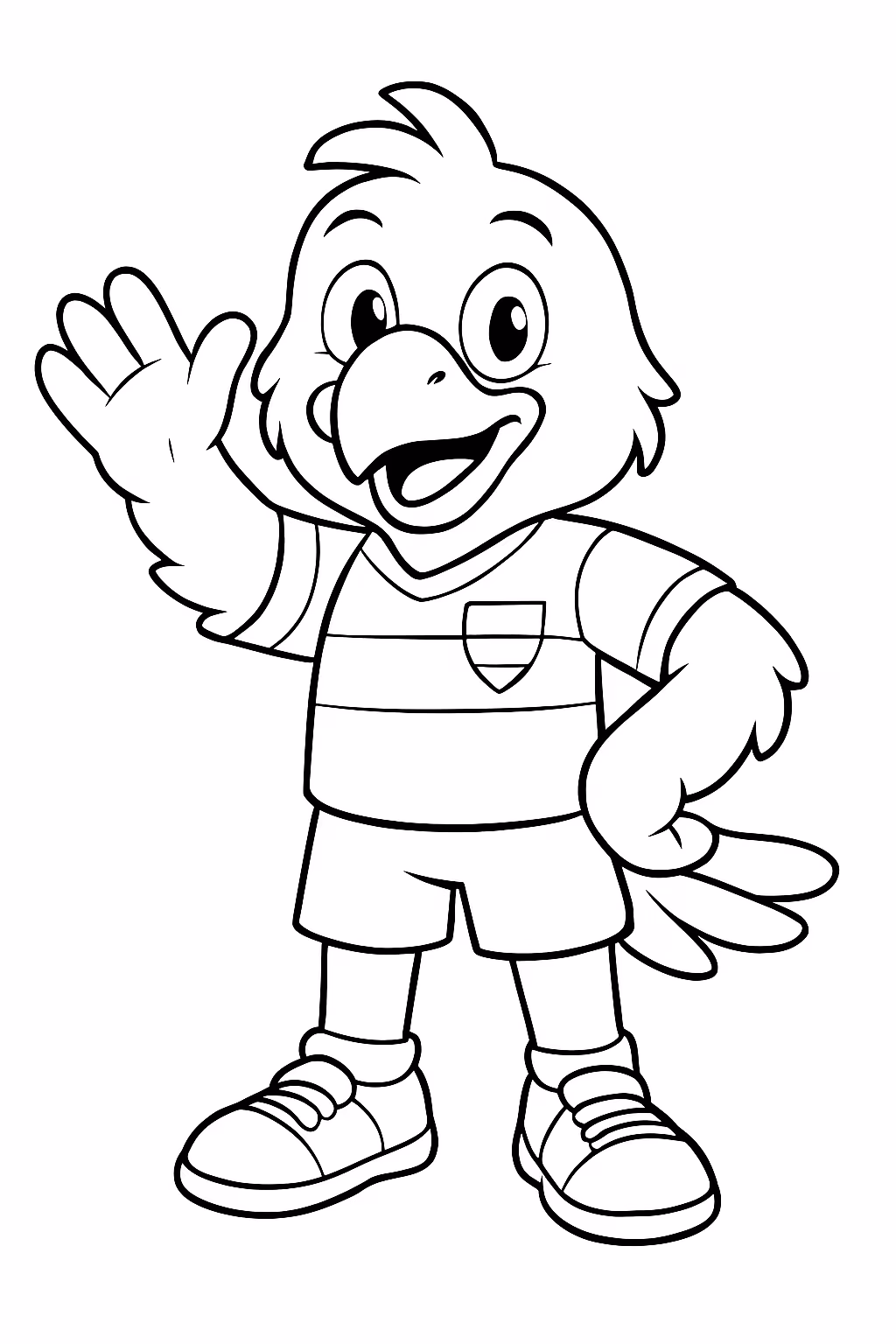 Mascote do flamengo para colorir — desenho para imprimir