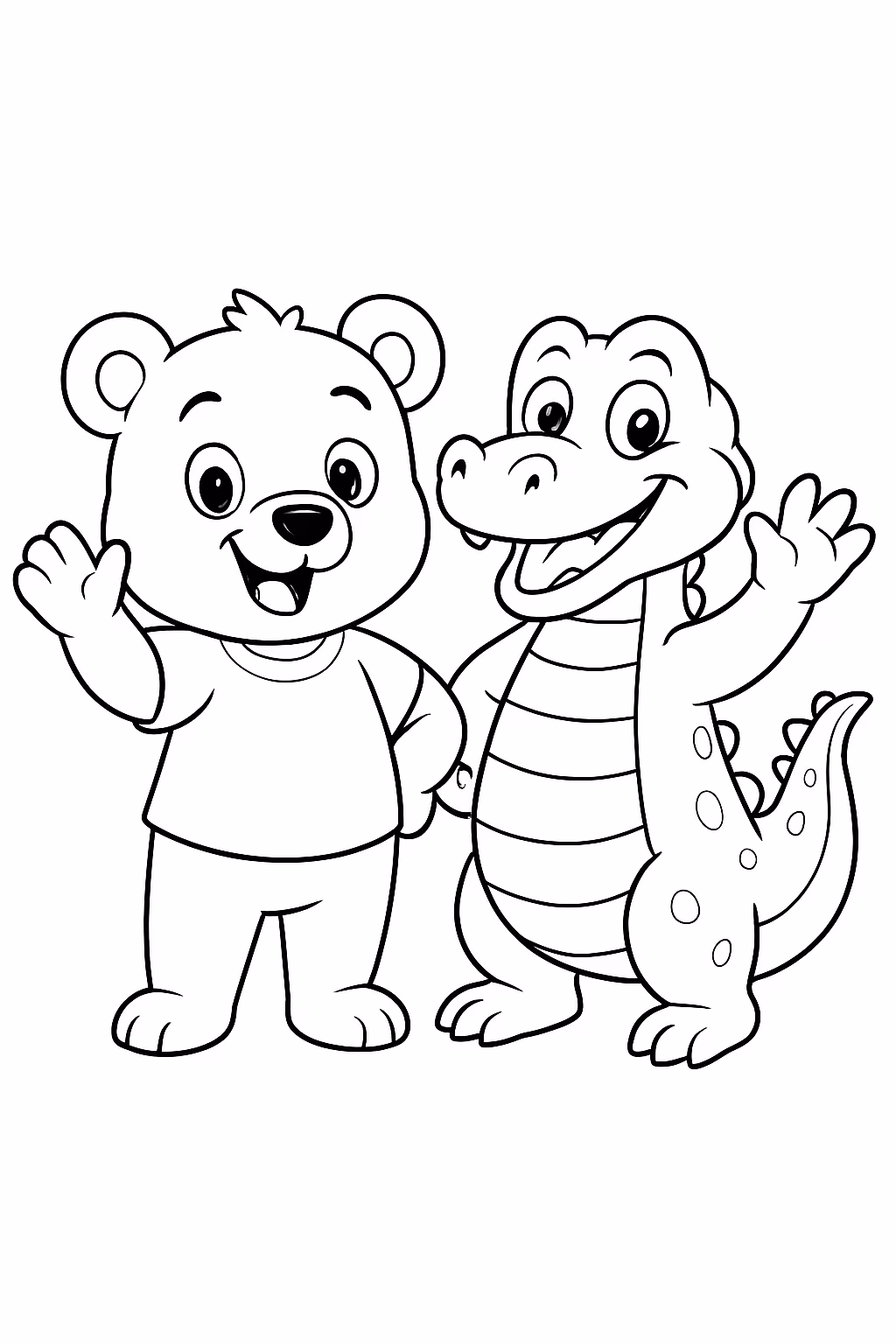 Mascotes para colorir — desenho para imprimir