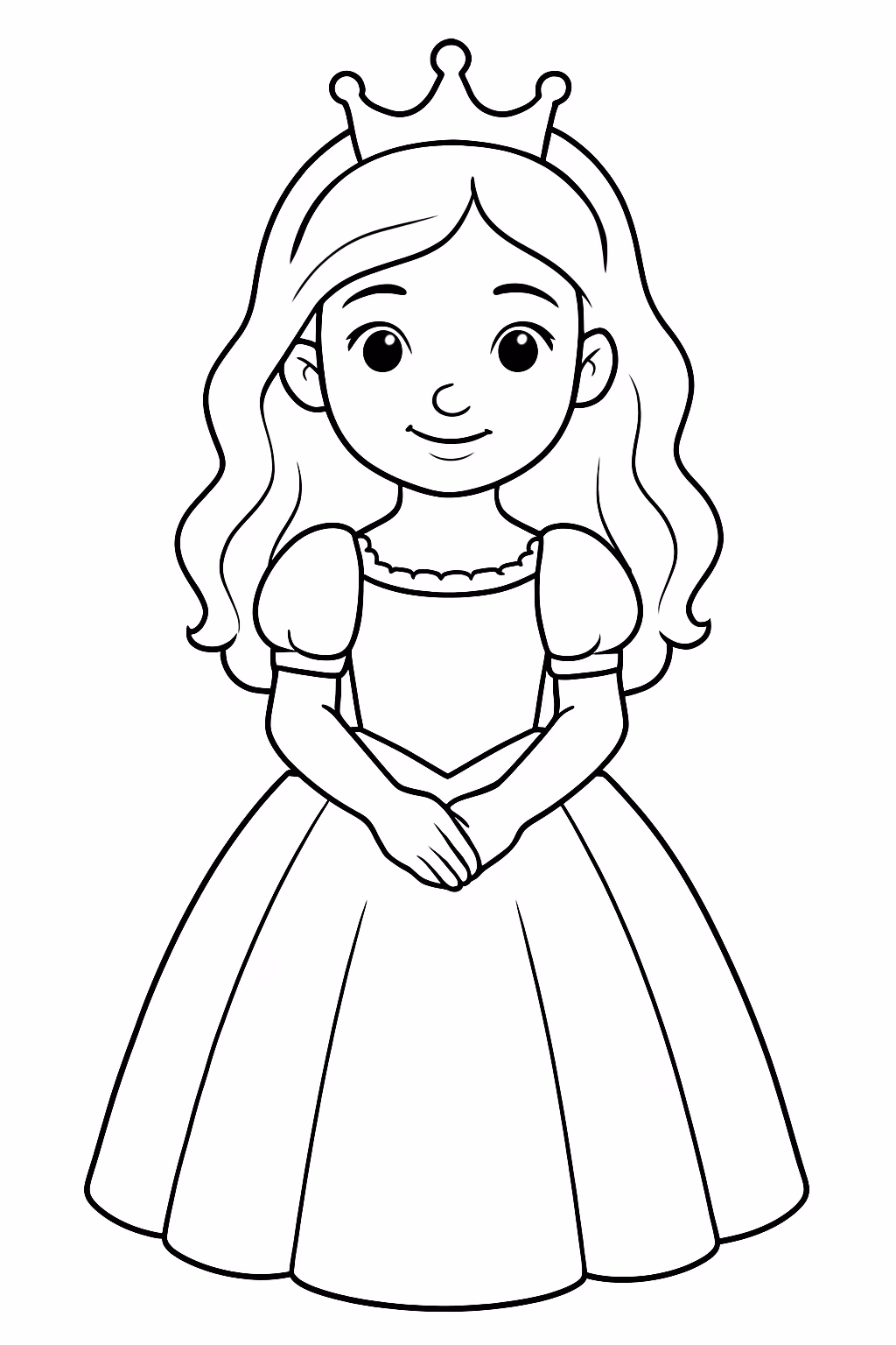 Menina realista para colorir — desenho para imprimir