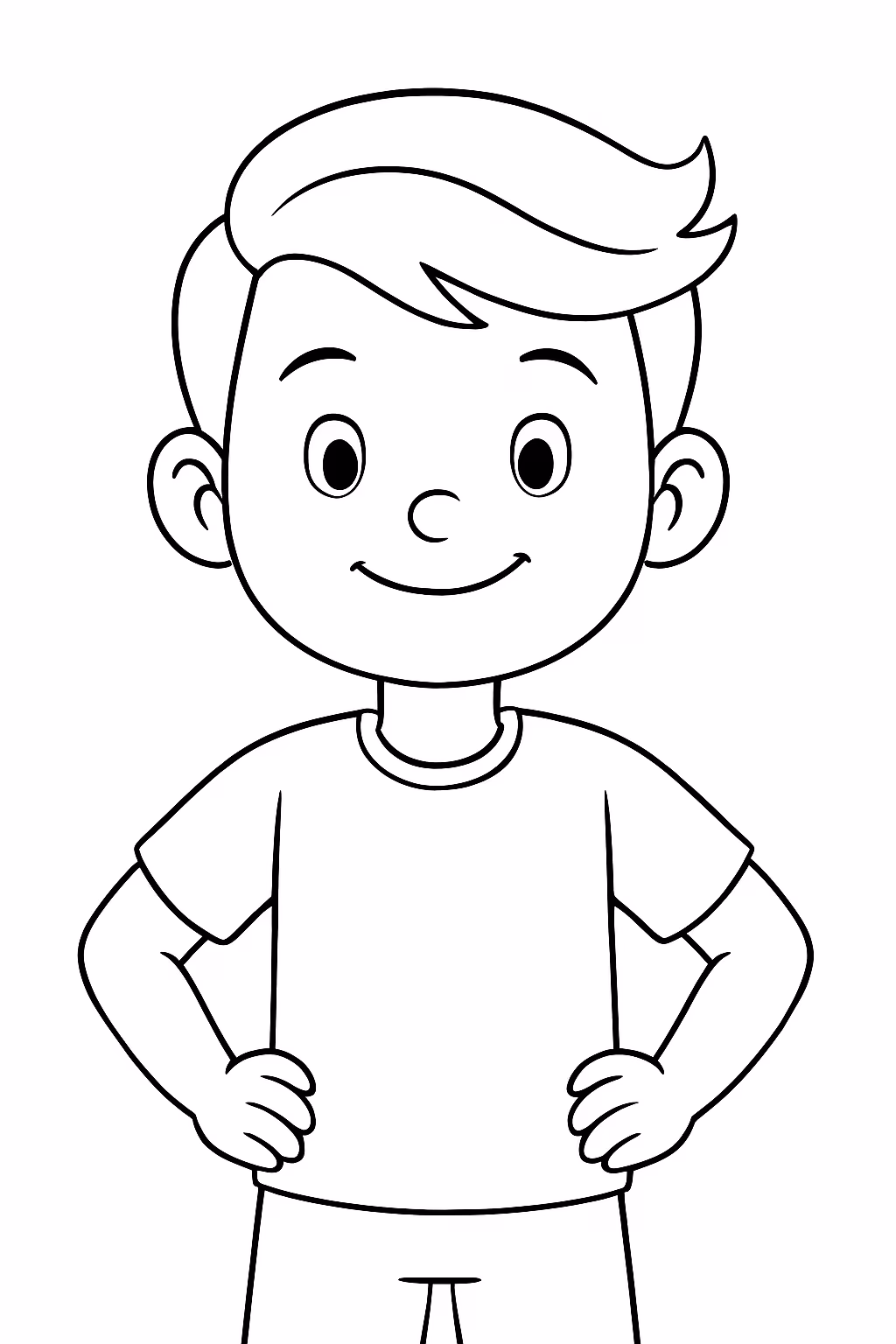 Menino de cabelo com fanja do lado do cristiano ronaldo para colorir — desenho para imprimir