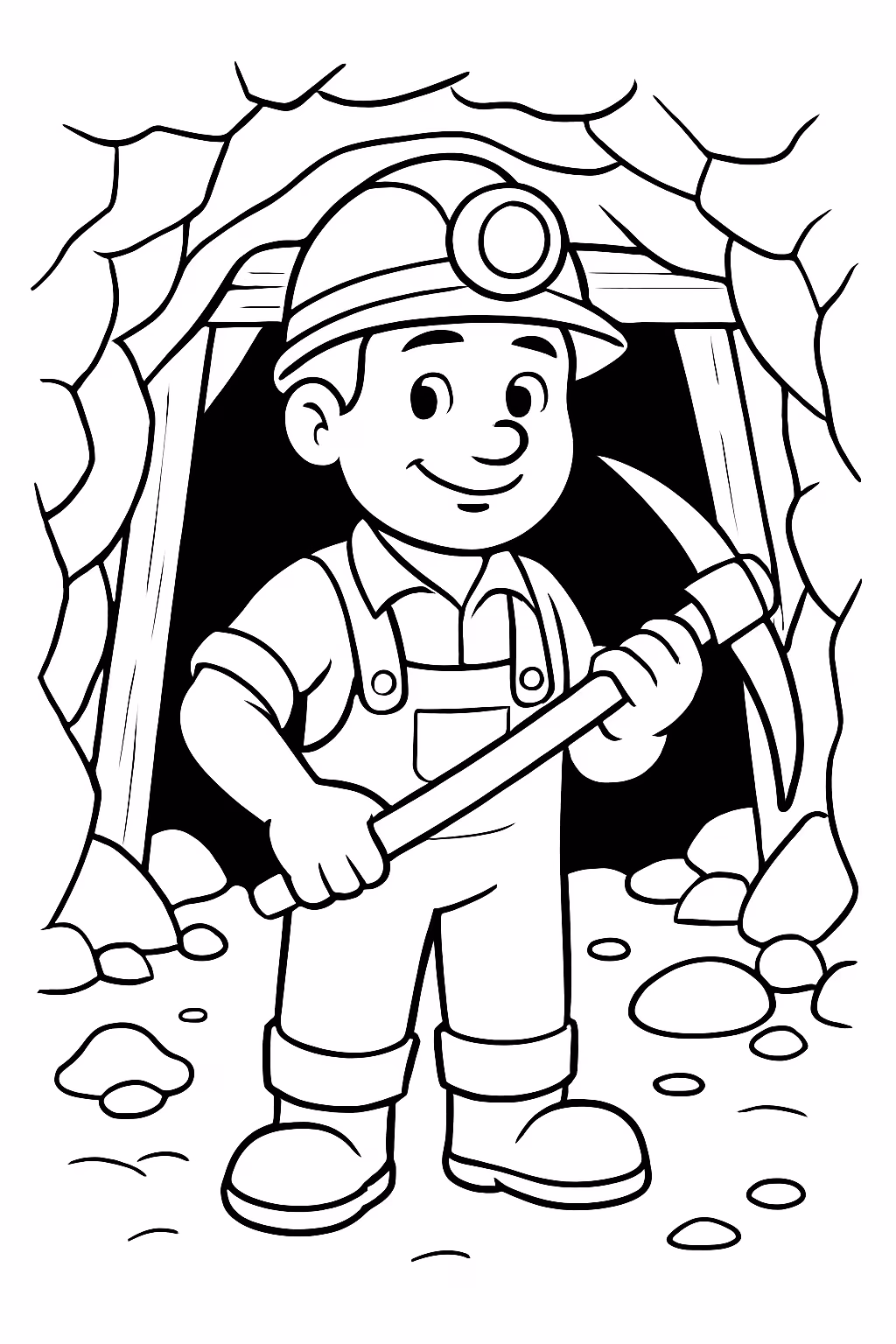 Mine para colorir — desenho para imprimir
