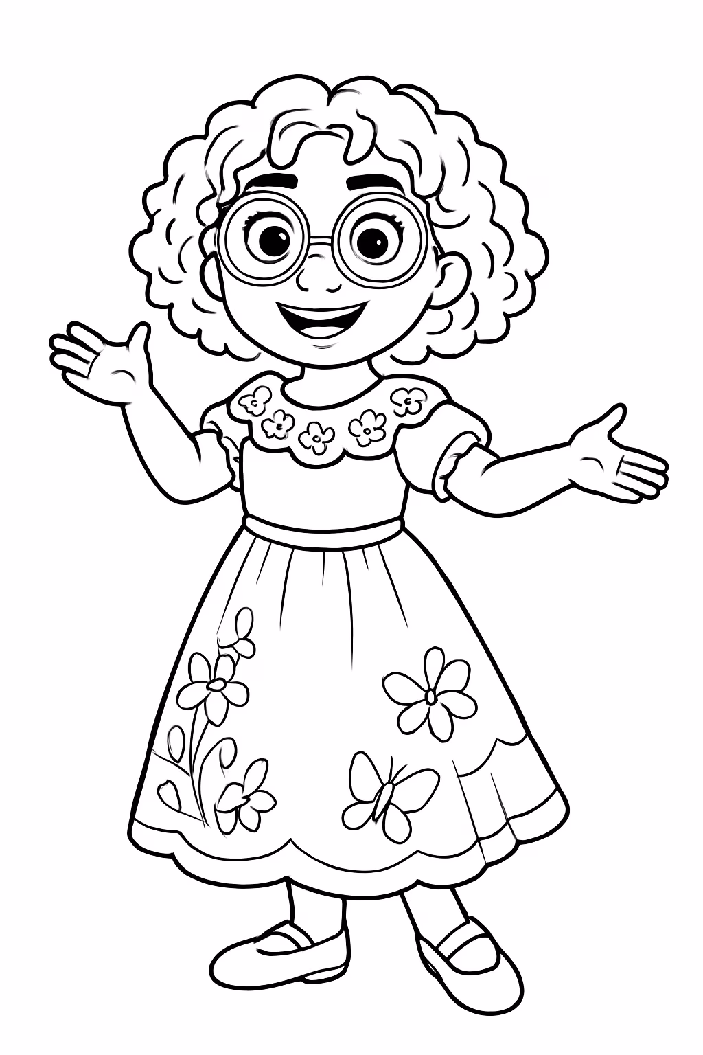 Mirabel com ronpas da barbe para colorir — desenho para imprimir