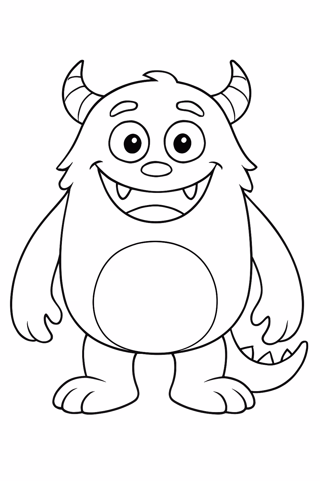 Monstros s a para colorir — desenho para imprimir