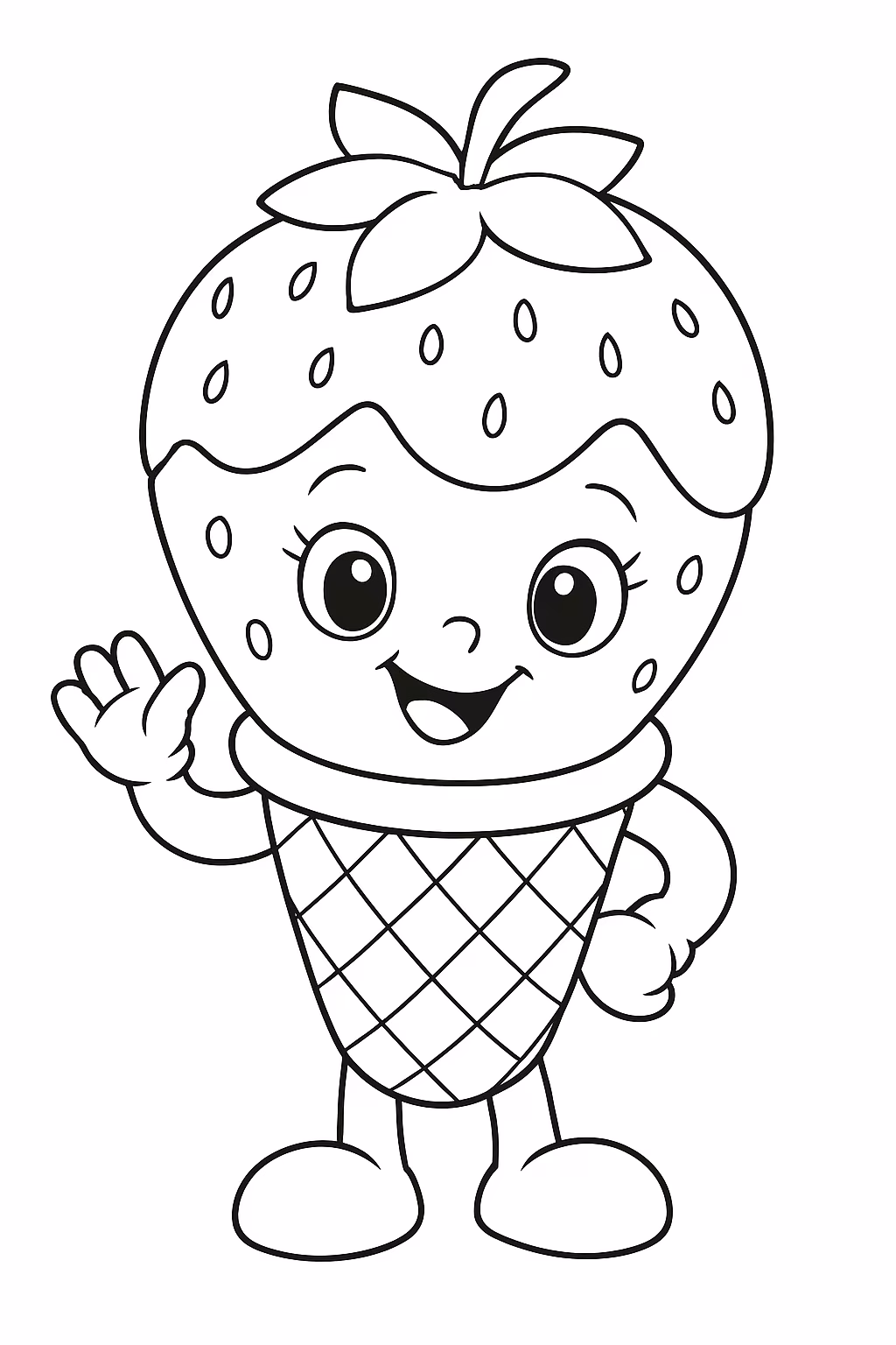 Moranguete para colorir — desenho para imprimir
