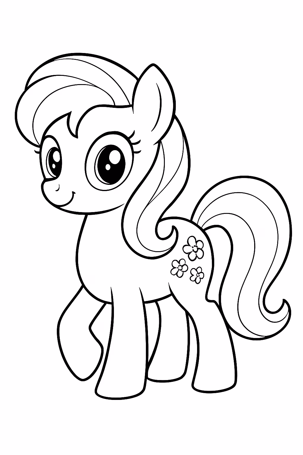 My little poney sem sobramcelha para colorir — desenho para imprimir