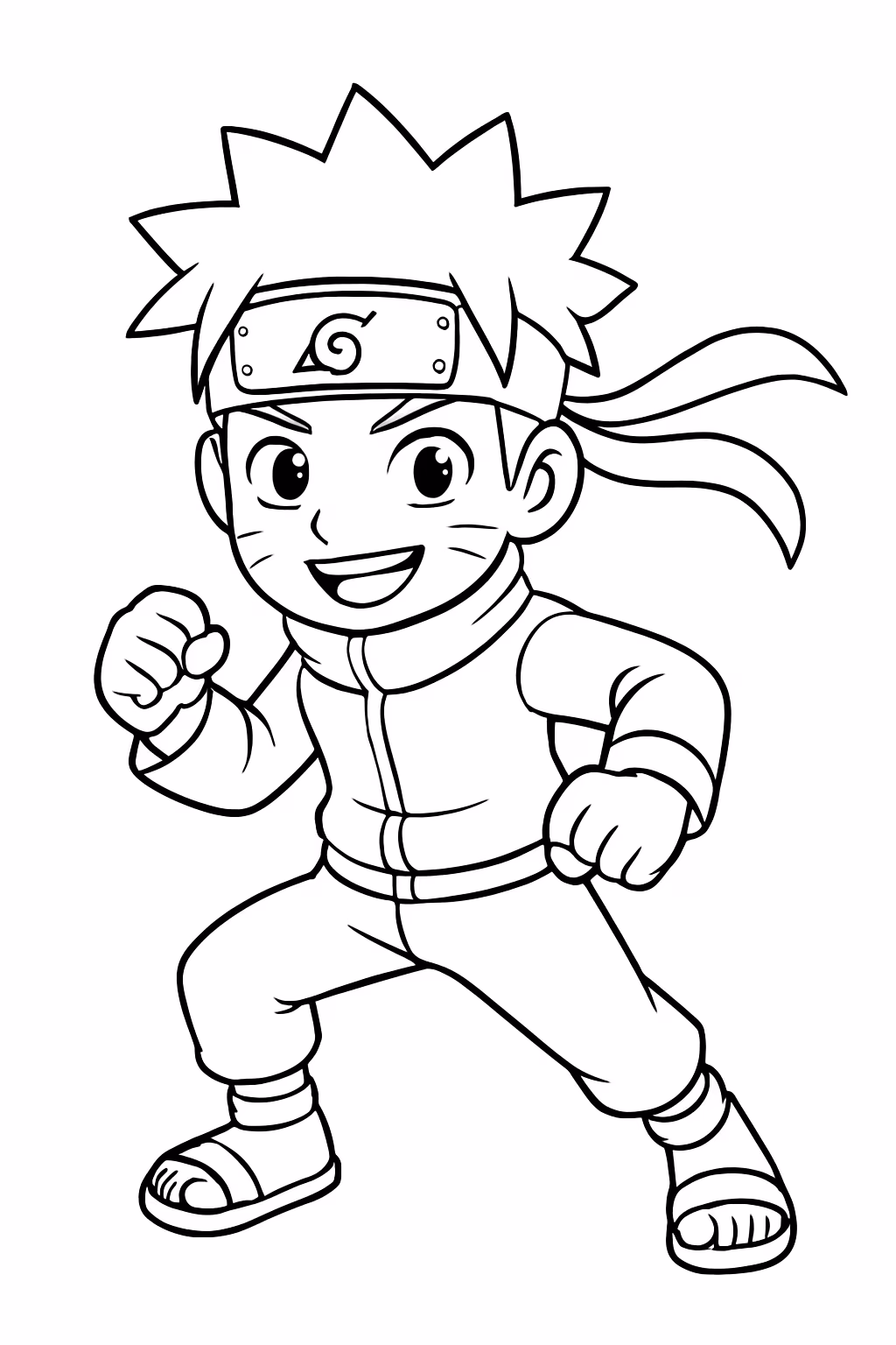 Naruto para colorir — desenho para imprimir