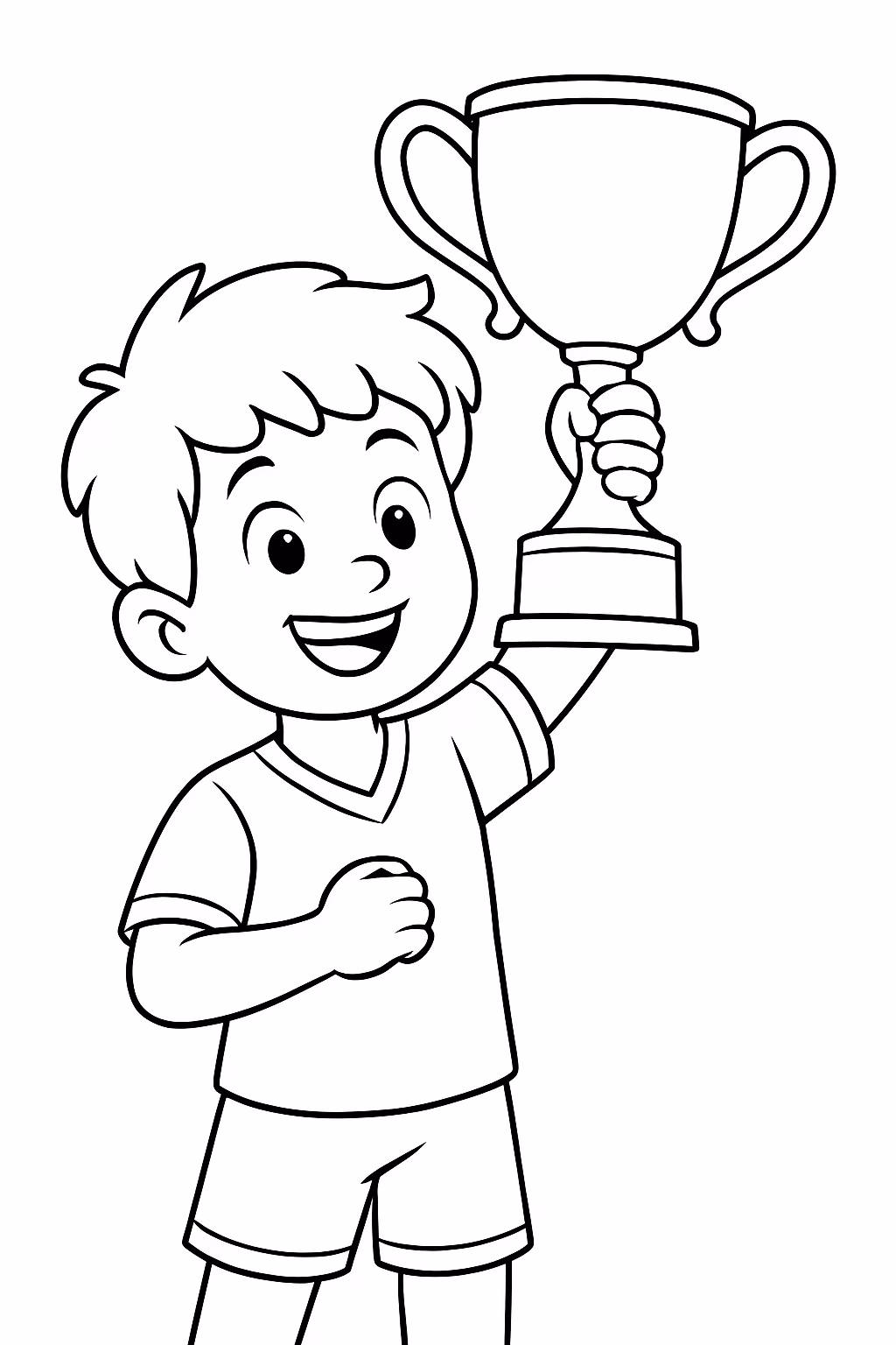 Nenmar levandando a taca da copa realista para colorir — desenho para imprimir
