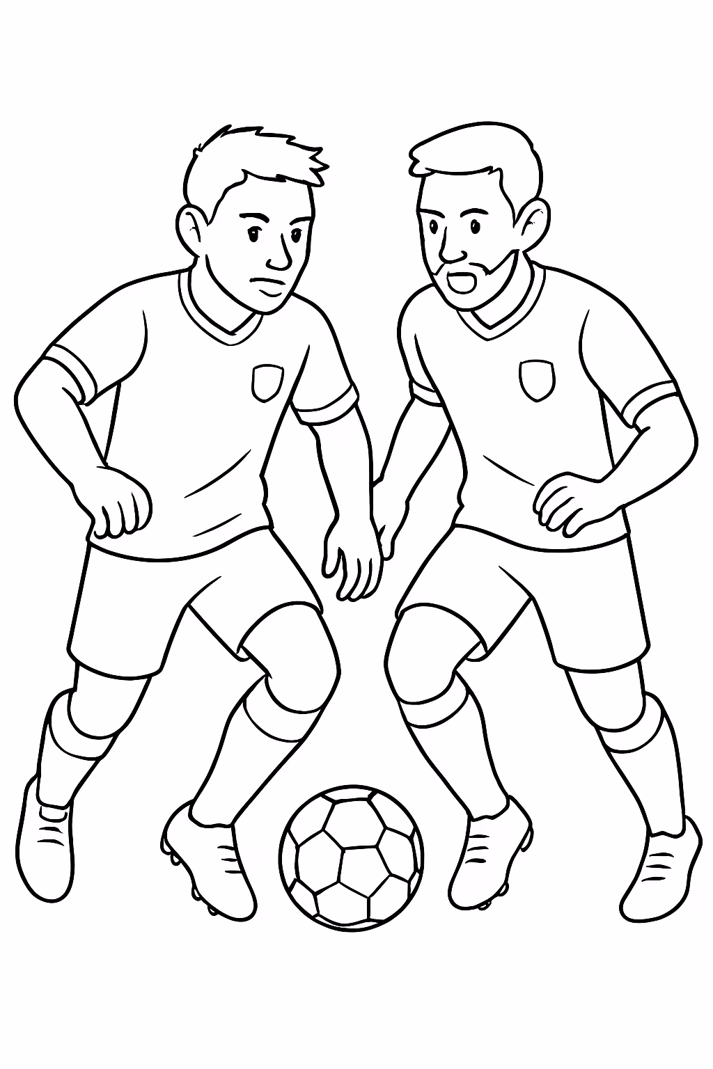 Neymar e messi jogando um contra o outro pela selecao para colorir — desenho para imprimir