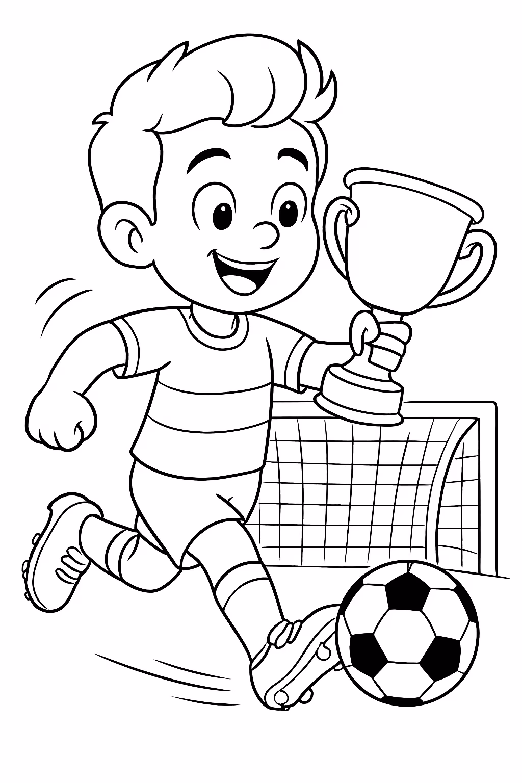 Neymar na copa para colorir — desenho para imprimir