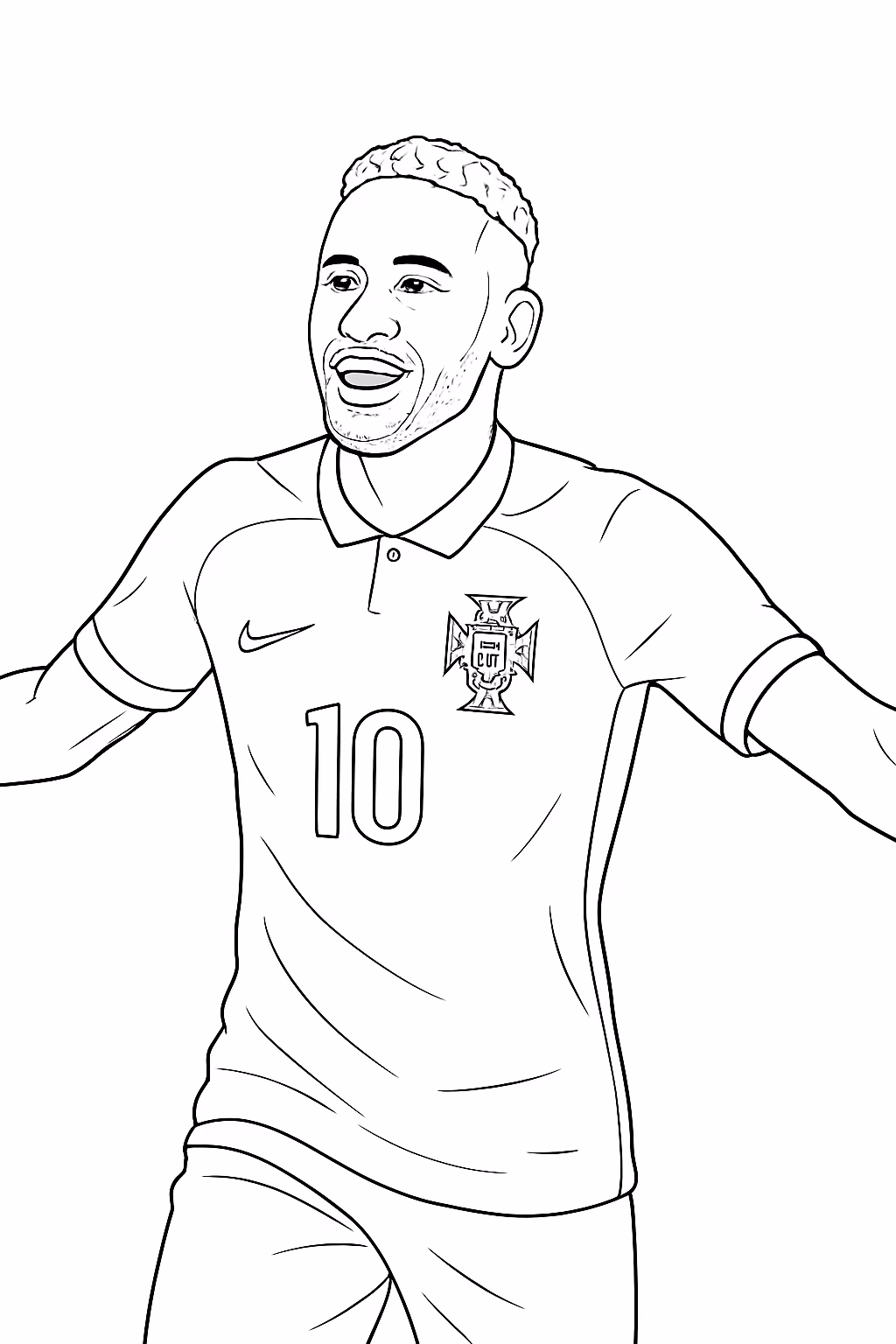 Neymar na selecao de portugal realista mais realista mais realistaaaa para colorir — desenho para imprimir