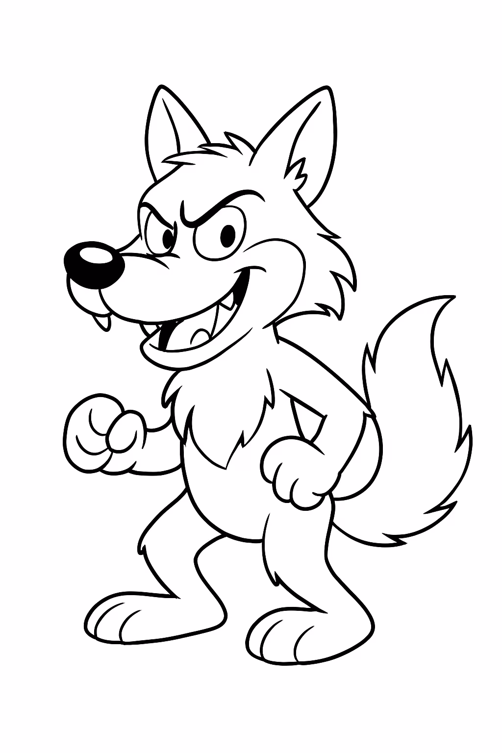 O lobo mal para colorir — desenho para imprimir