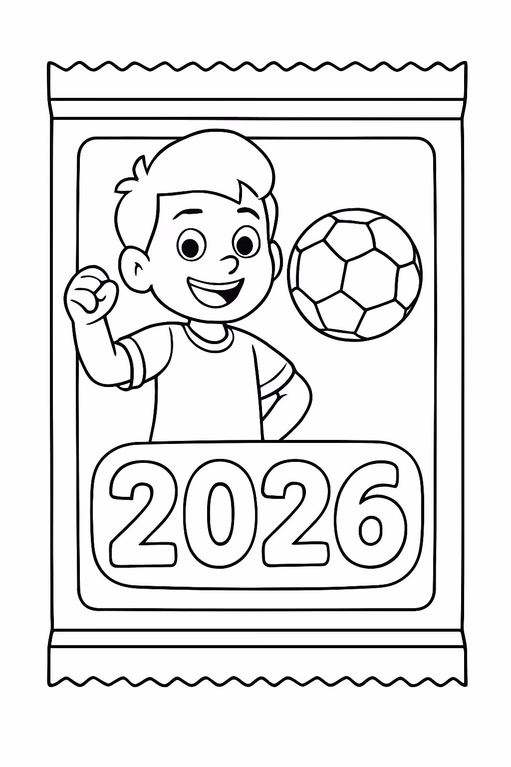 Pacotinho de figurinha do brasil fifa para colorir — desenho para imprimir