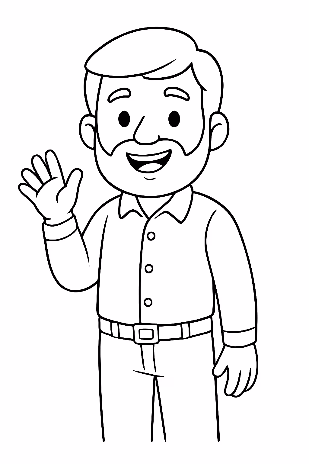 Pai para colorir — desenho para imprimir