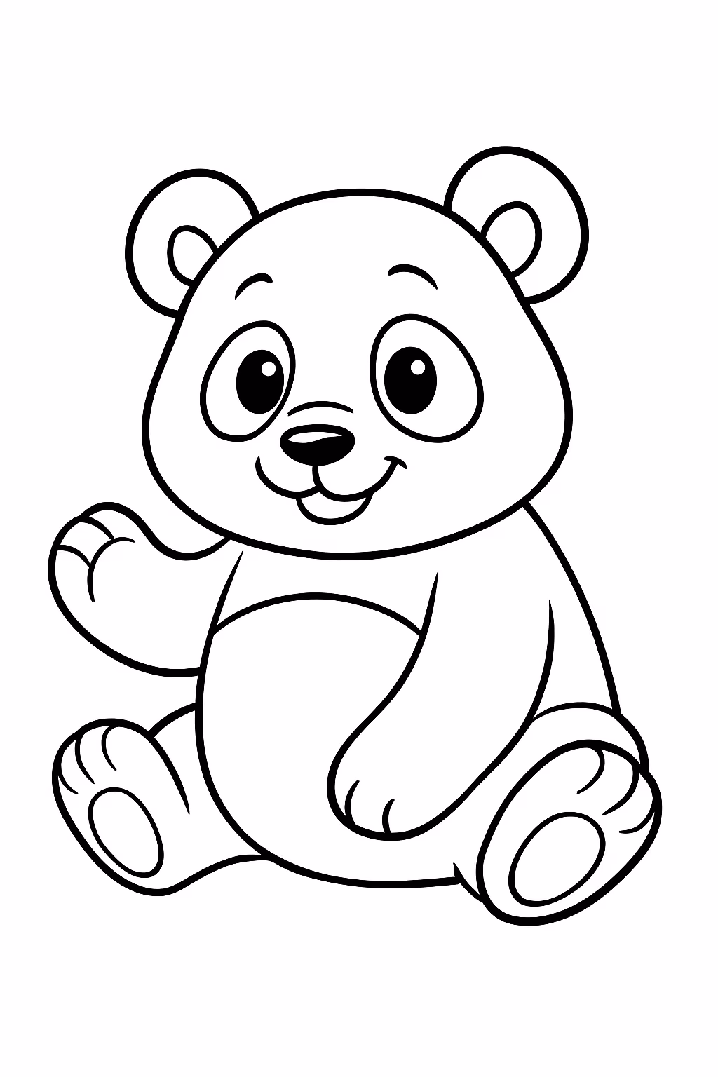 Panda para colorir — desenho para imprimir