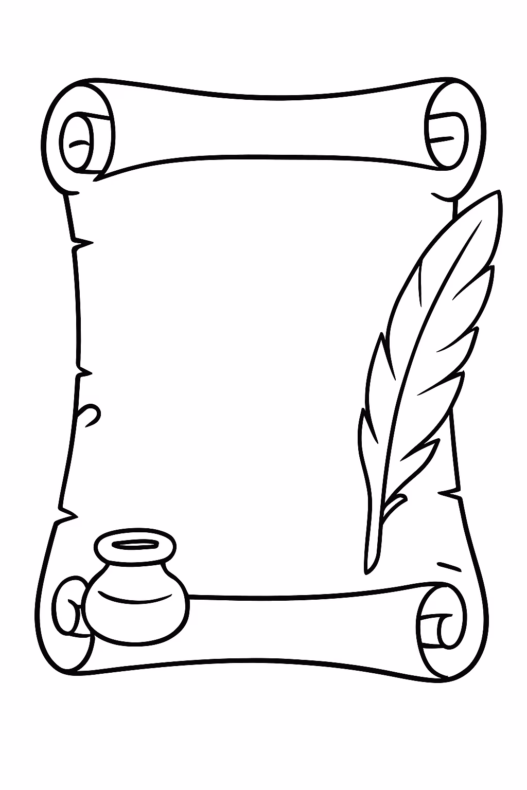 Papel de carta antigo para colorir — desenho para imprimir