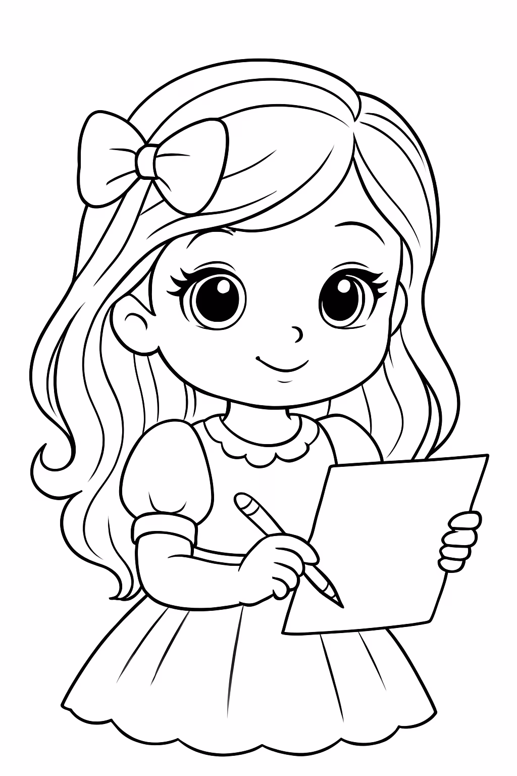 Papel de carta antigo tipo jolie para colorir — desenho para imprimir