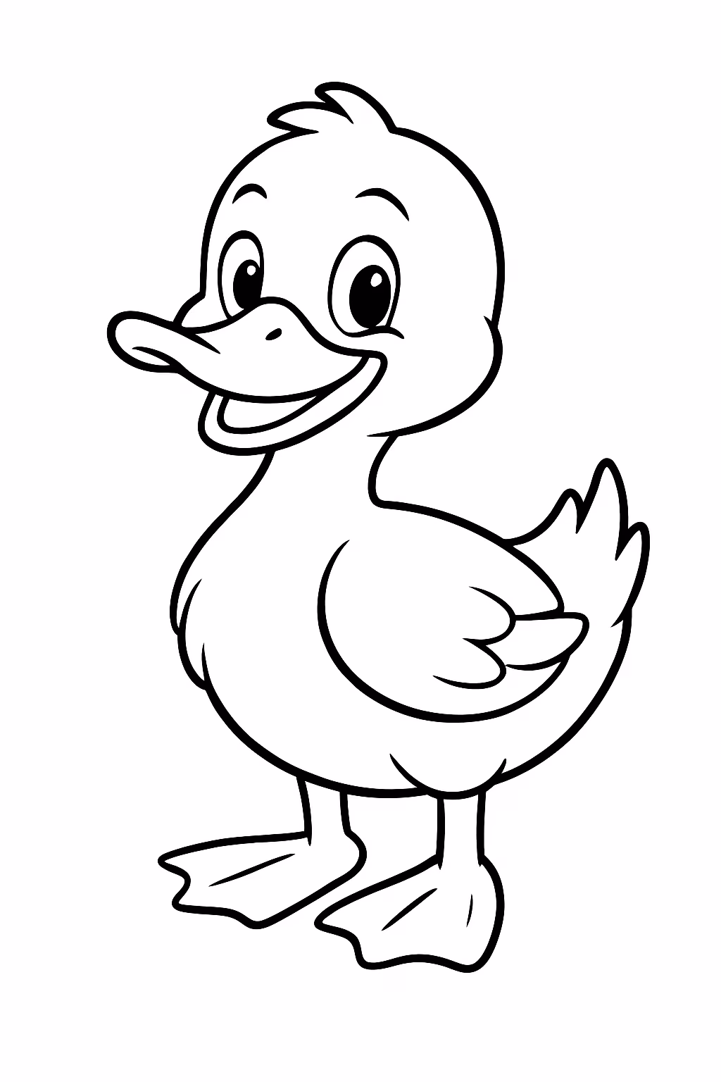 Papel duck para colorir — desenho para imprimir