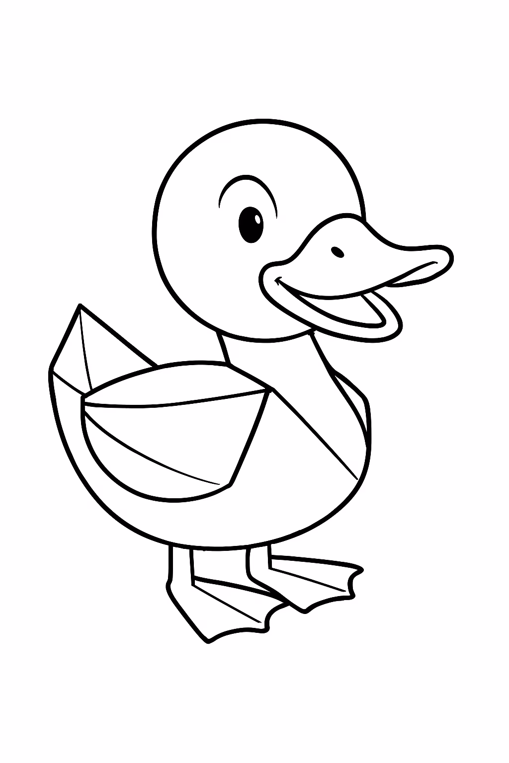 Paper duck apenas ja colorido para colorir — desenho para imprimir