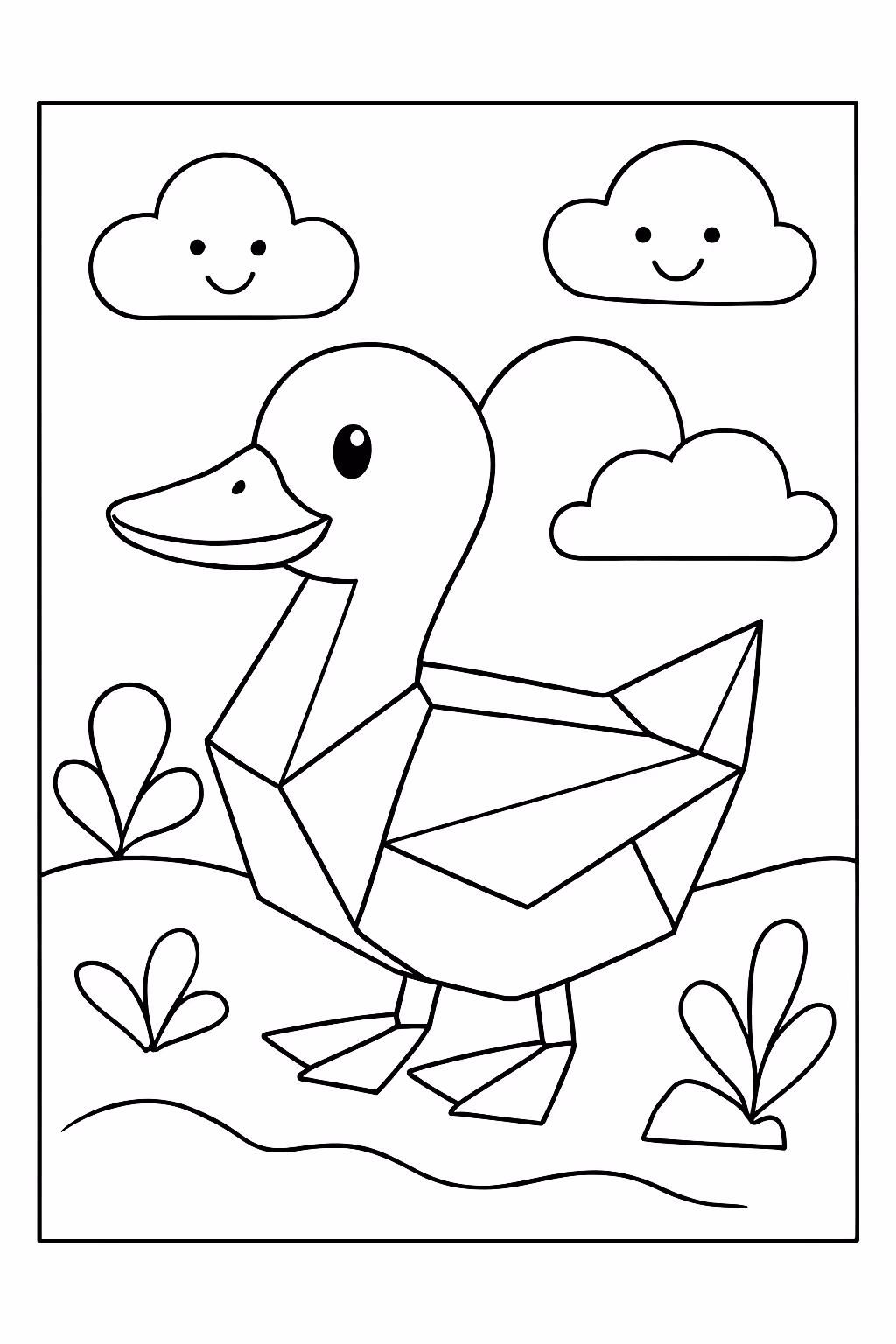 Paper duck avatar world para colorir — desenho para imprimir