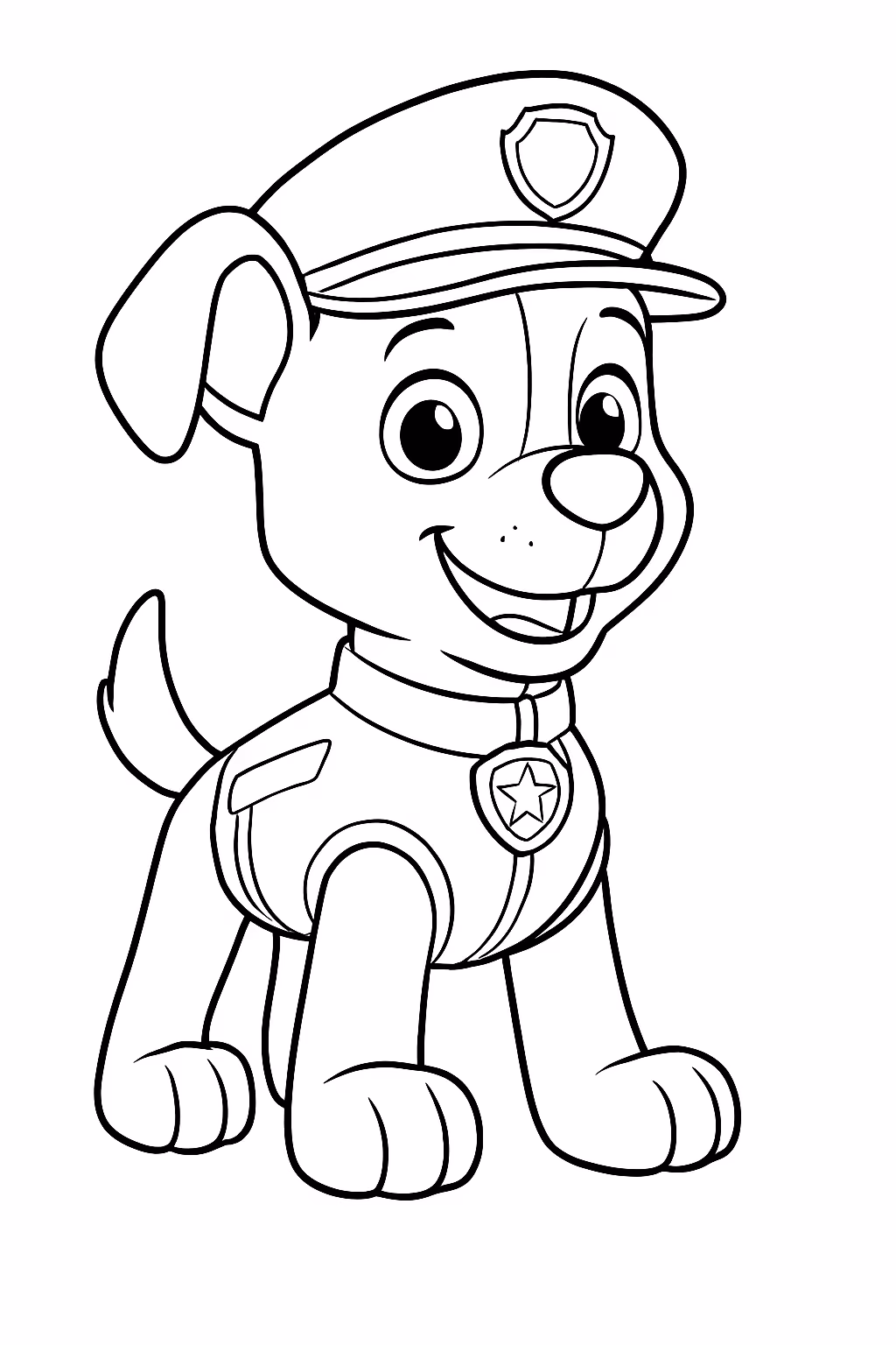Patrulha canina para colorir — desenho para imprimir