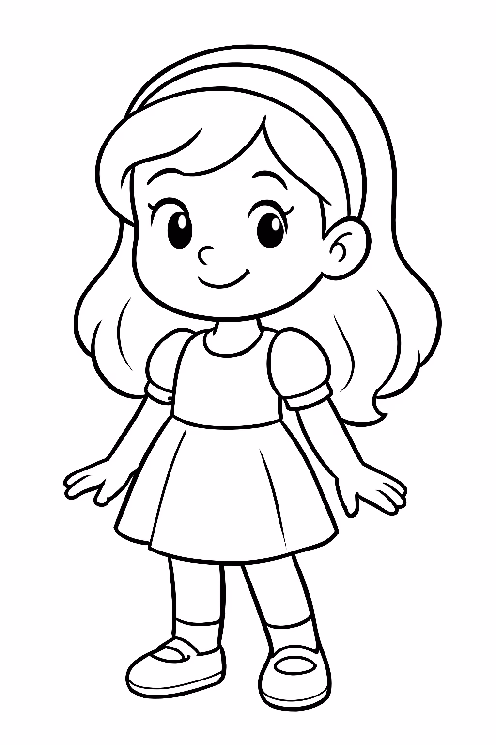 Pessoas meninas para colorir — desenho para imprimir