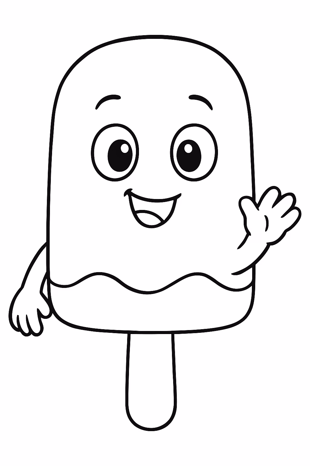 Picoles fofinho para colorir — desenho para imprimir
