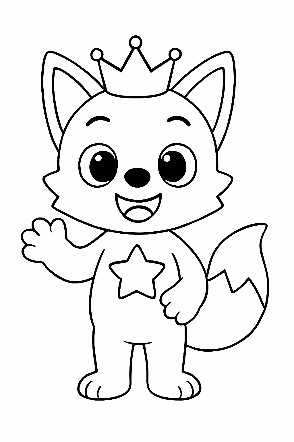 Pinkfong para colorir — desenho para imprimir