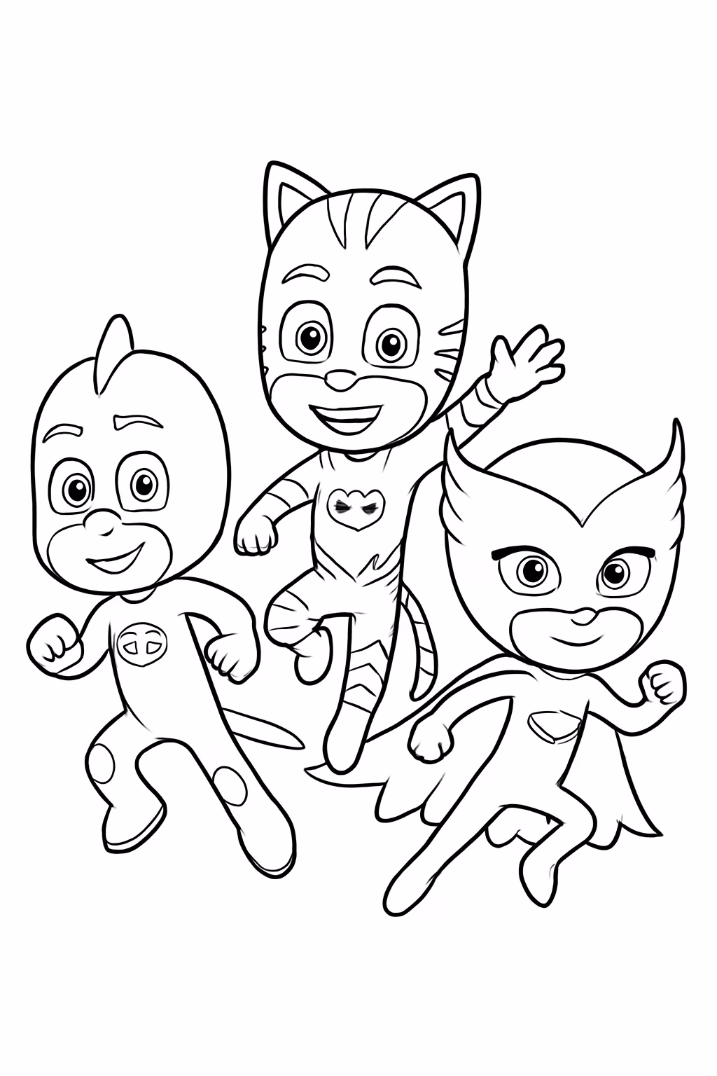 Pj masks para colorir — desenho para imprimir