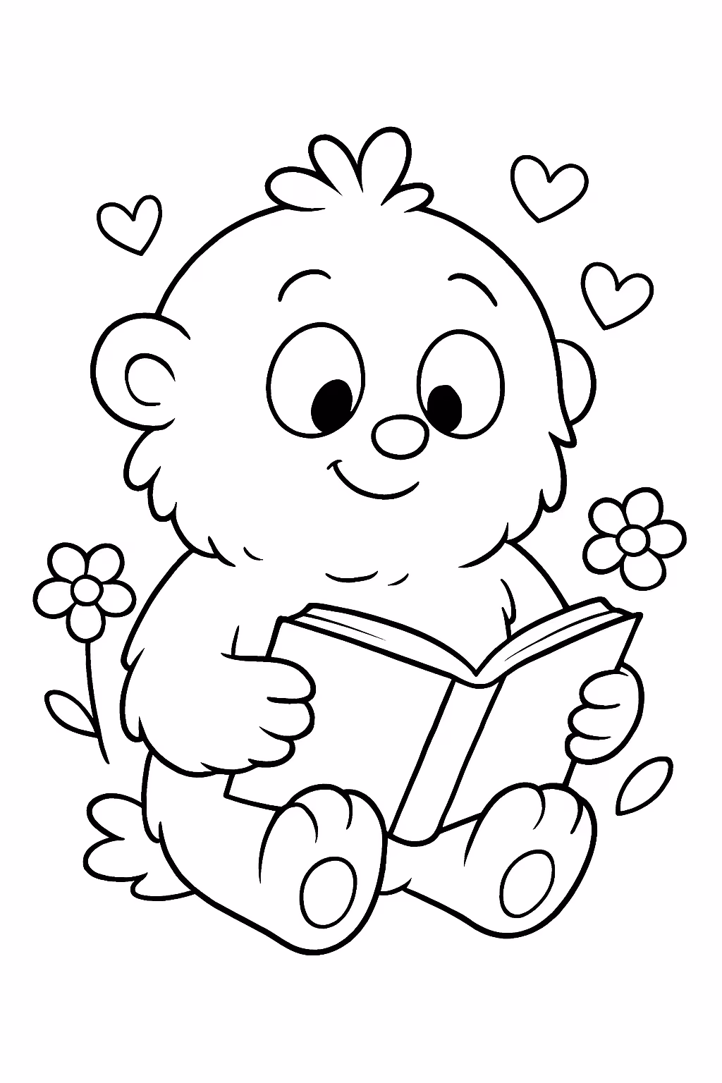 Poemas fofos para colorir — desenho para imprimir