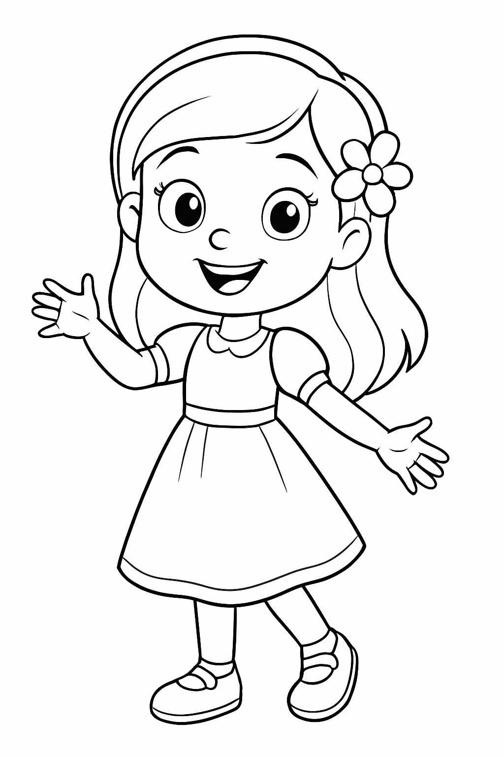 Poliana para colorir — desenho para imprimir