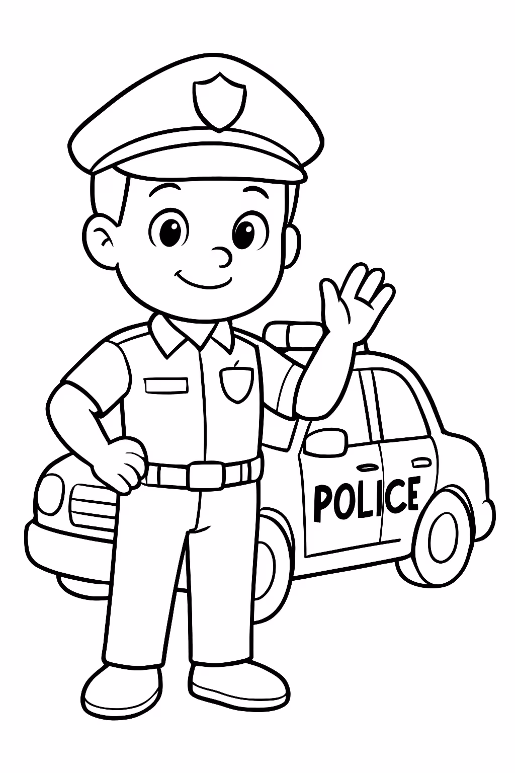 Policia para colorir — desenho para imprimir