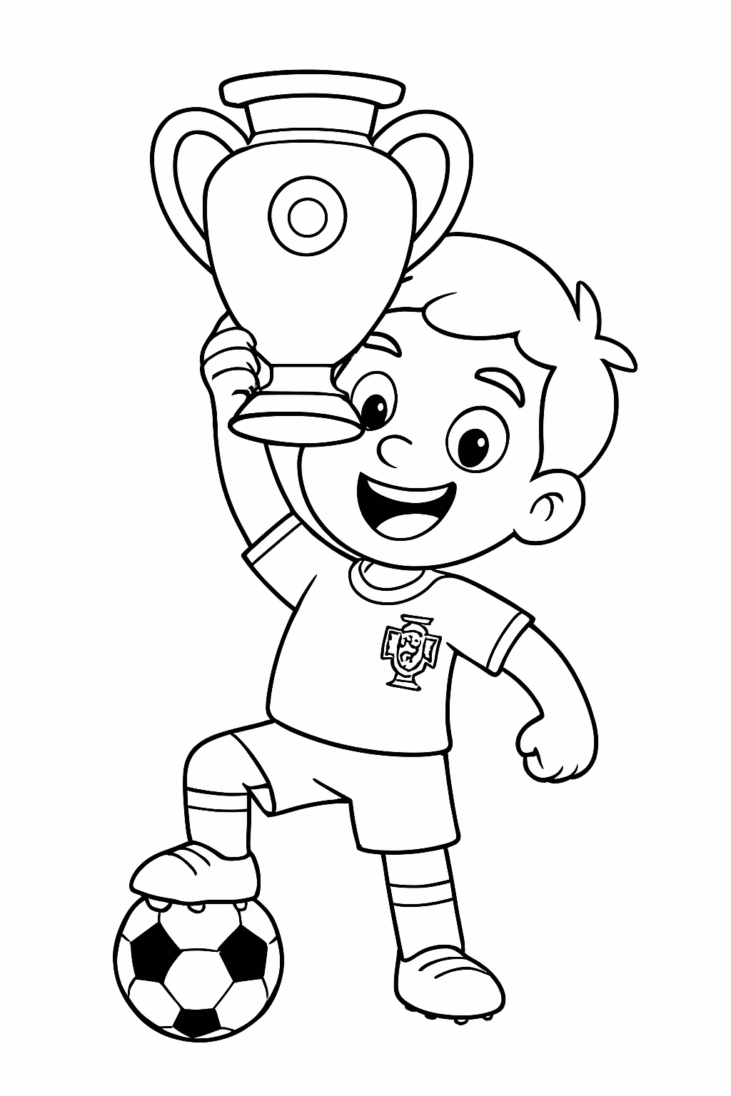 Portugal a ser campeao do mundo para colorir — desenho para imprimir
