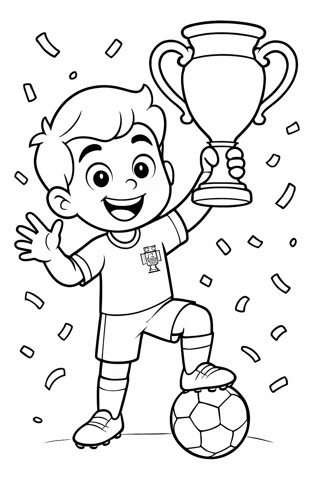 Portugal a ser campeao do mundo festejo com detalhes para colorir — desenho para imprimir