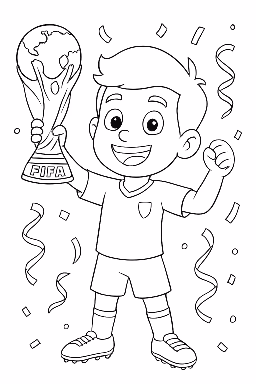 Portugal a ser campeao do mundo festejo com muitos detalhes para colorir — desenho para imprimir