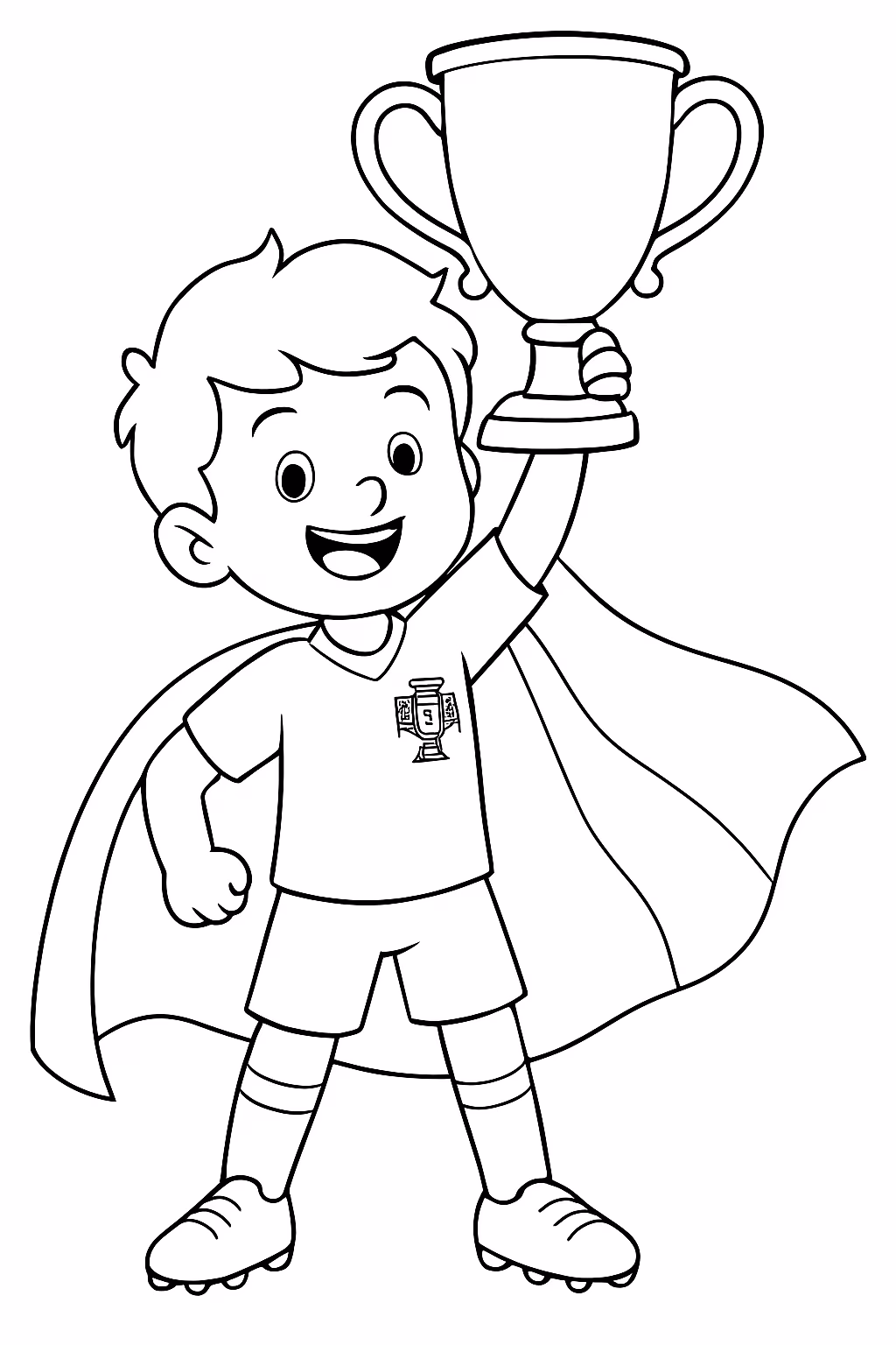 Portugal campeao da copa do mundo para colorir — desenho para imprimir