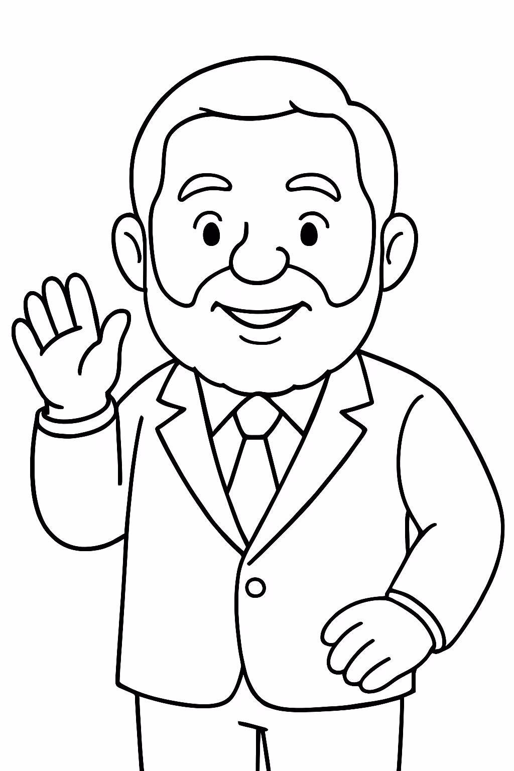 Presidente lula para colorir — desenho para imprimir