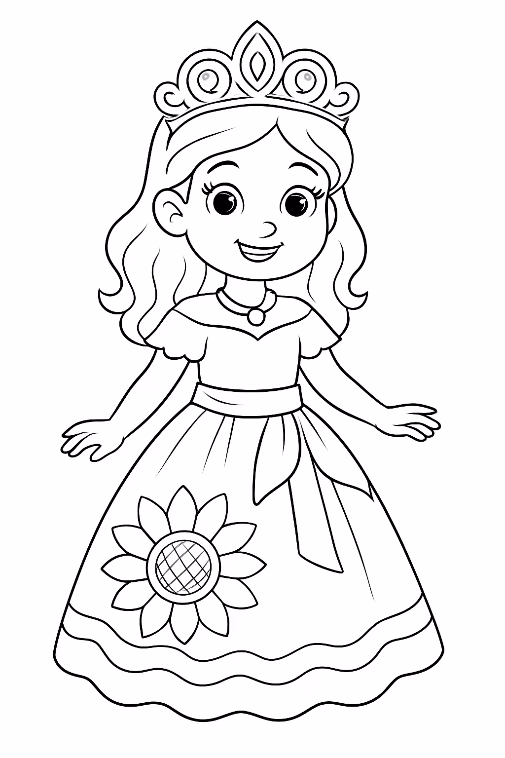 Princesa brasil para colorir — desenho para imprimir