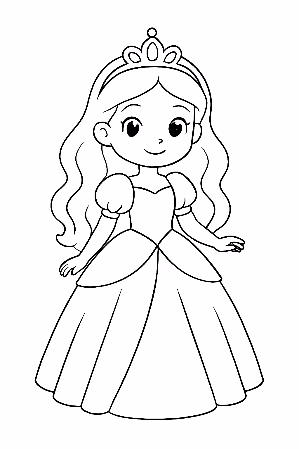Princesas para colorir — desenho para imprimir