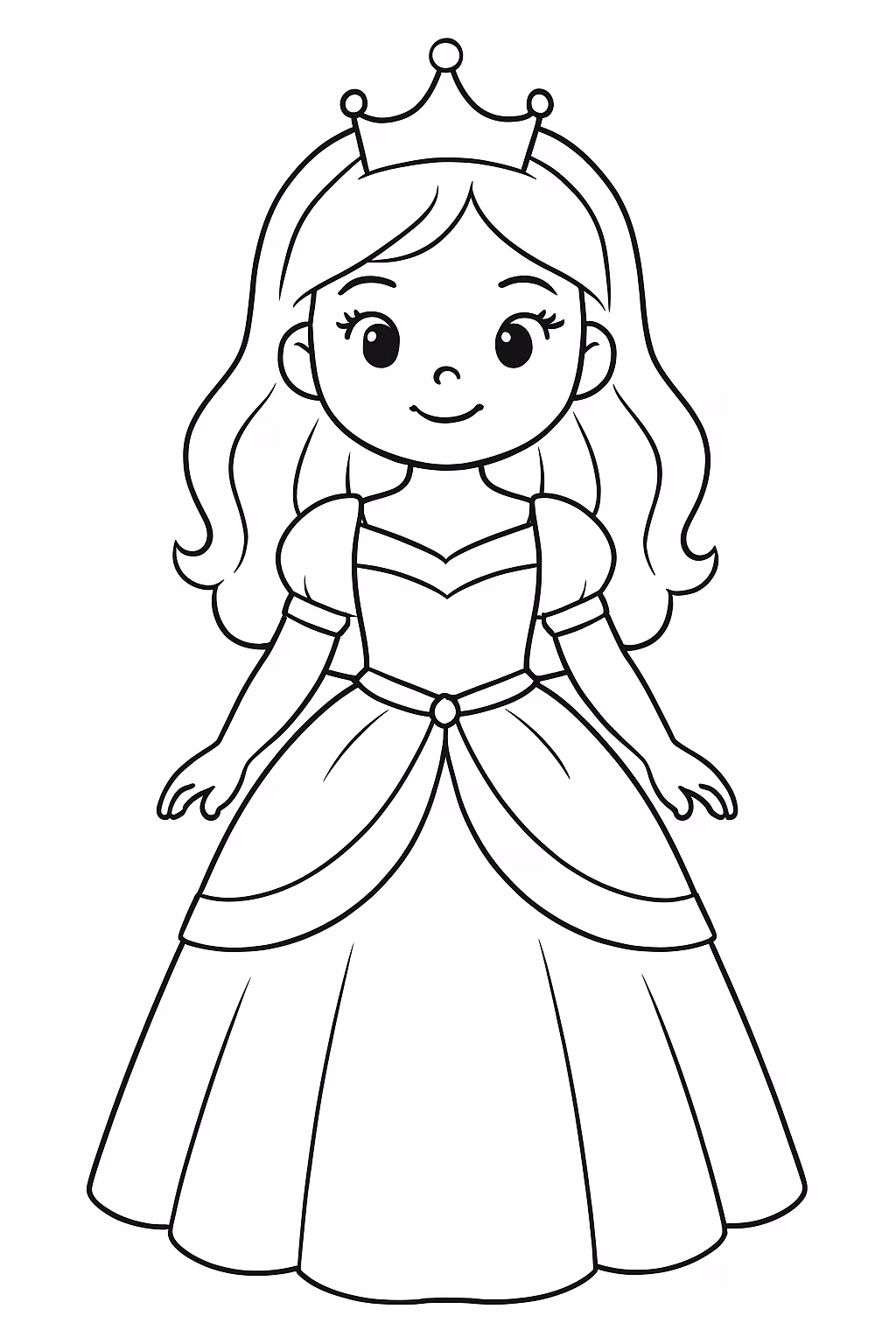 Princesas vestir roupas para colorir — desenho para imprimir