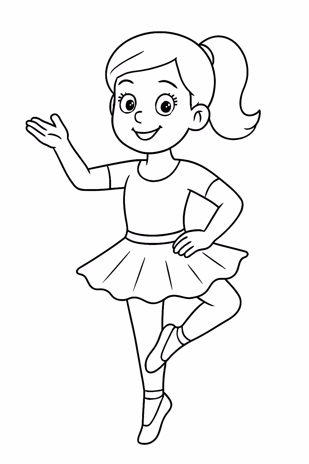 Professora de danca para colorir — desenho para imprimir