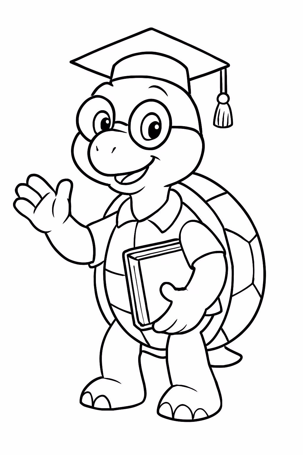 Professora tartaruga para colorir — desenho para imprimir