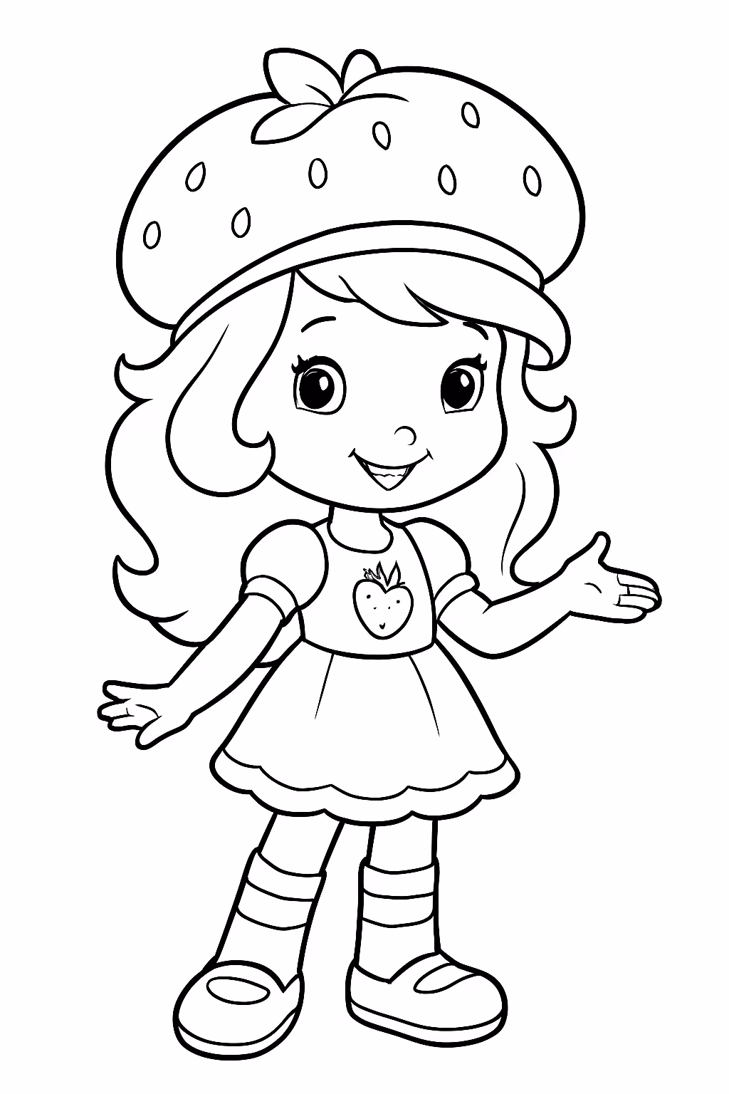 Quero um da moranguinho para colorir — desenho para imprimir