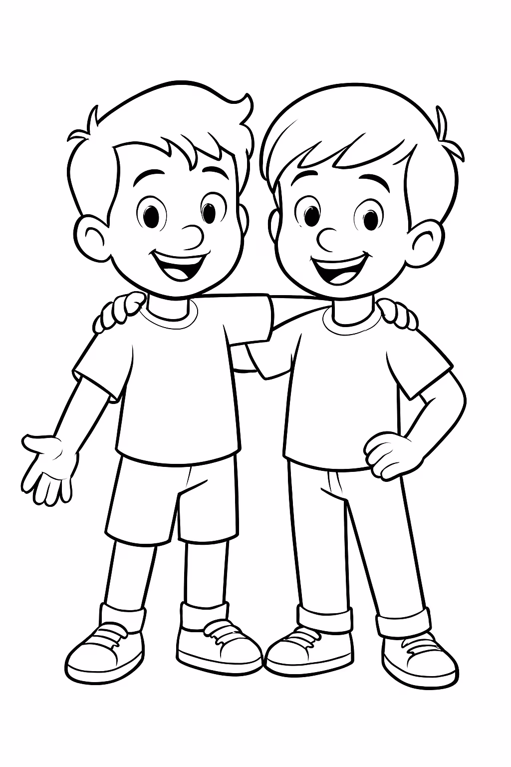 Rafa e luiz para colorir — desenho para imprimir