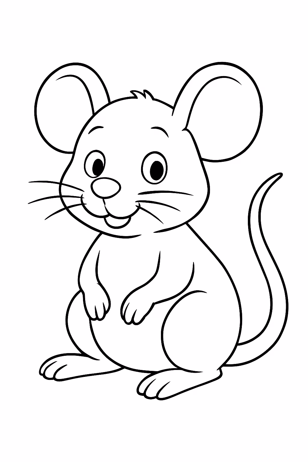 Rato para colorir — desenho para imprimir