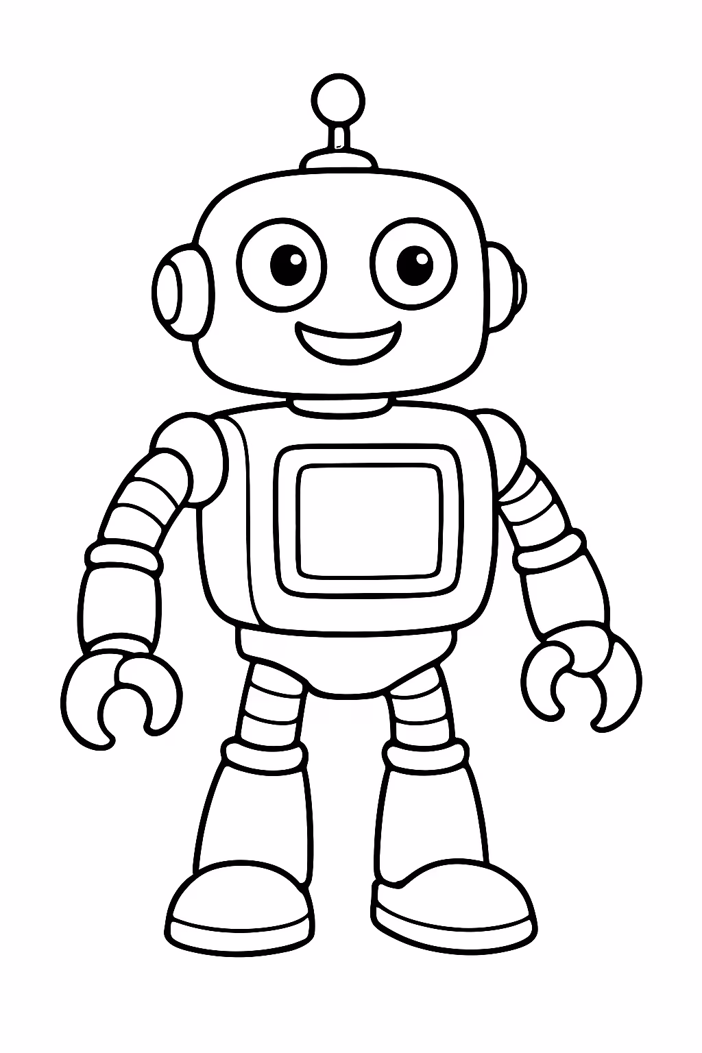Robo para colorir — desenho para imprimir