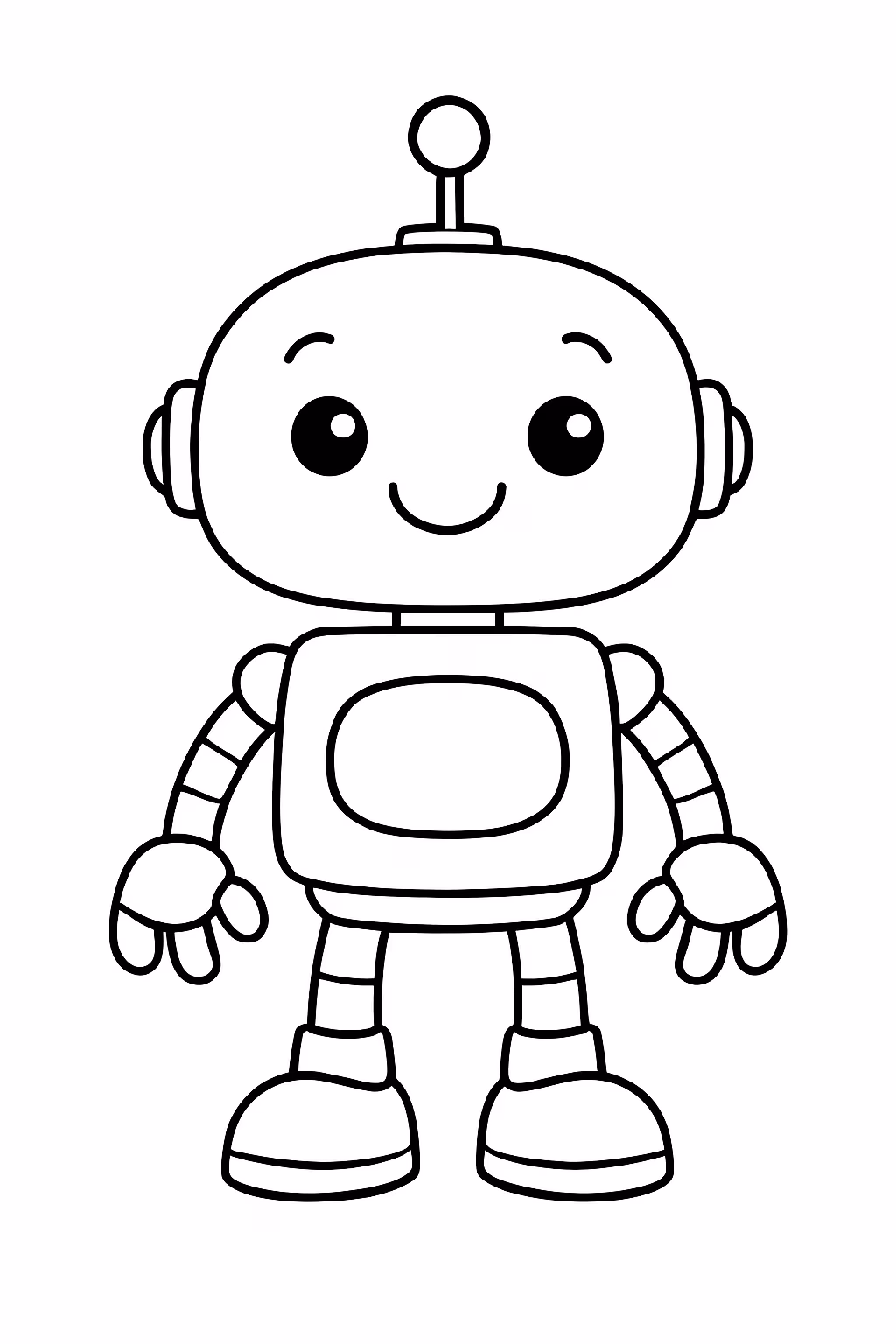 Robo fofo para colorir — desenho para imprimir