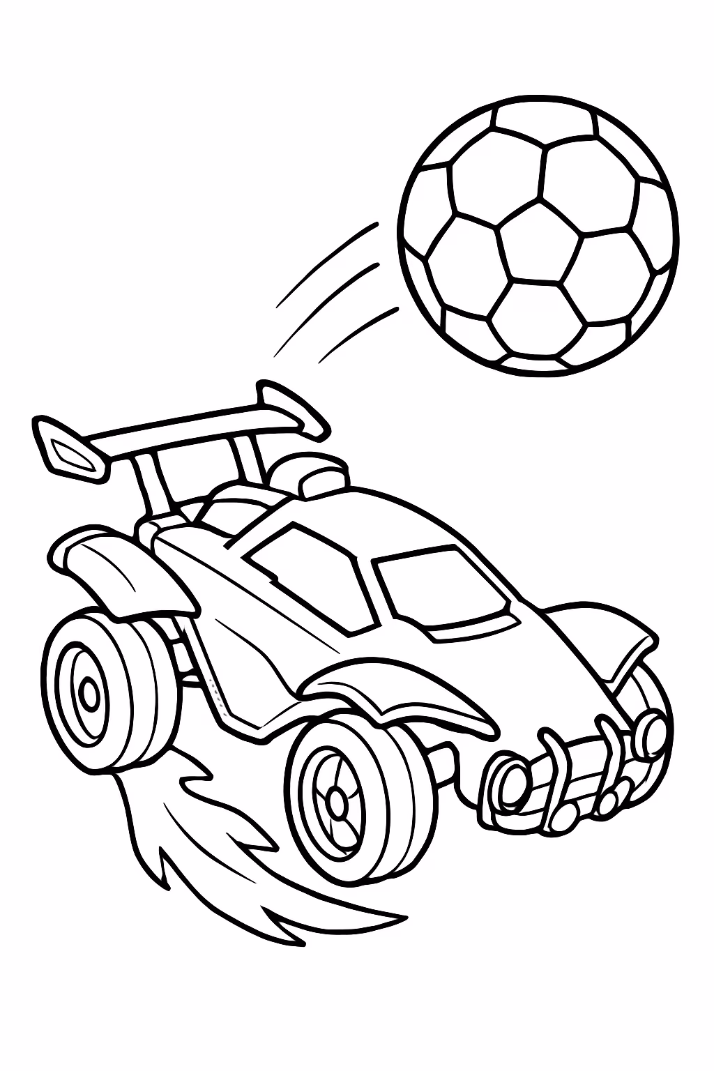 Rocket league para colorir — desenho para imprimir