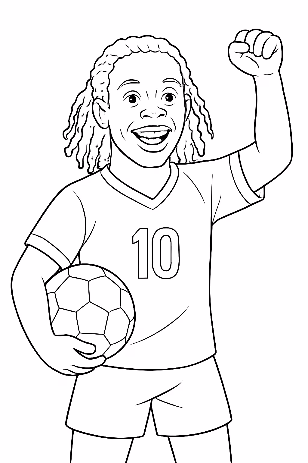Ronaldinho gaucho copa do mundo realista para colorir — desenho para imprimir