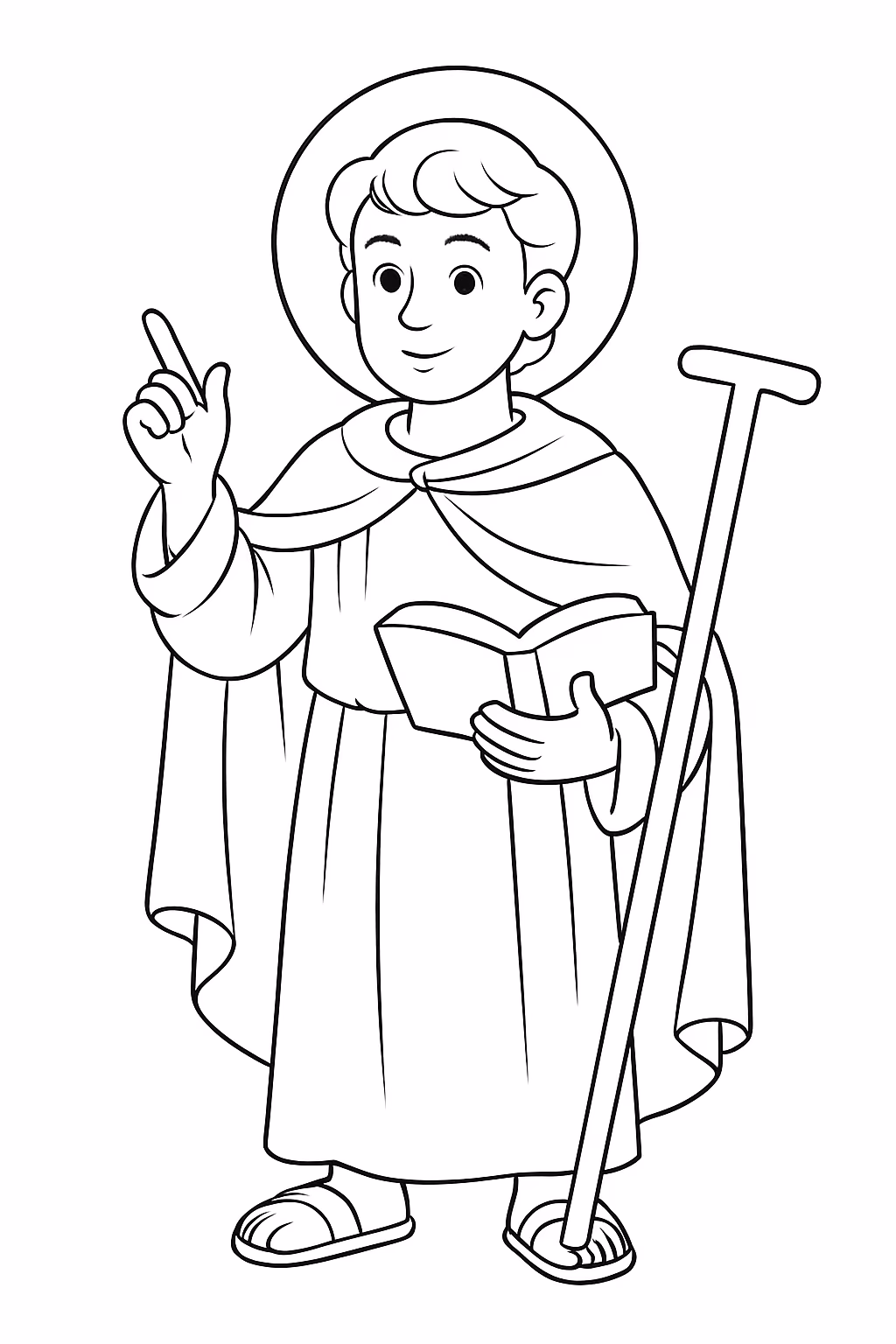 Sao dimas para colorir — desenho para imprimir