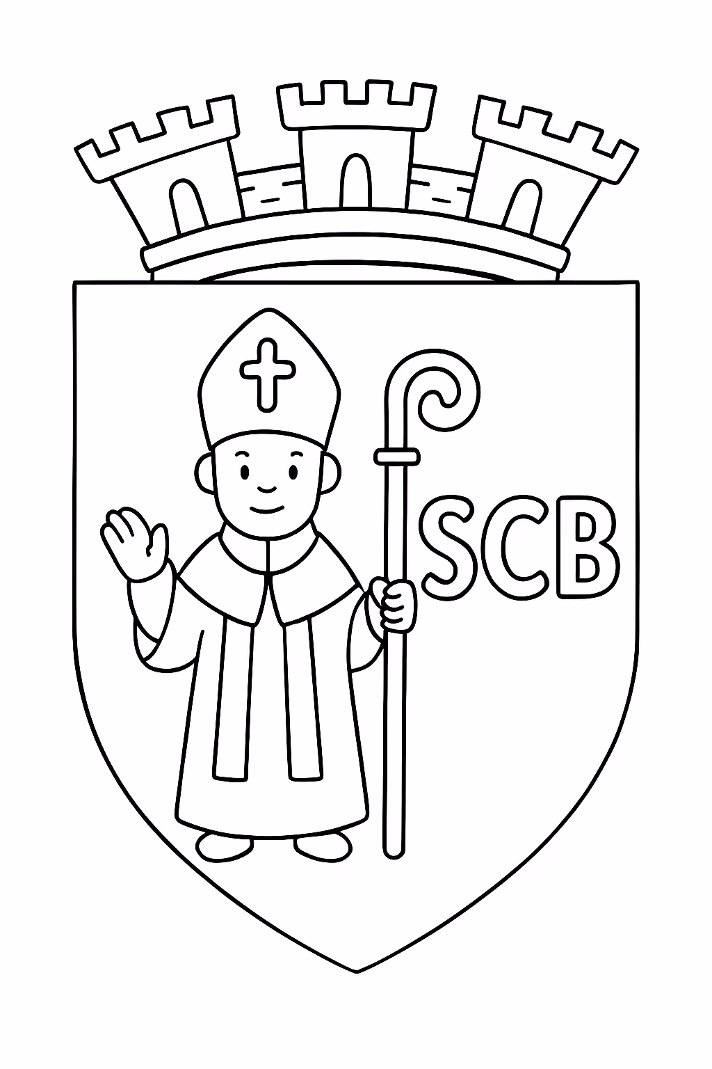 Sc braga simbolo para colorir — desenho para imprimir
